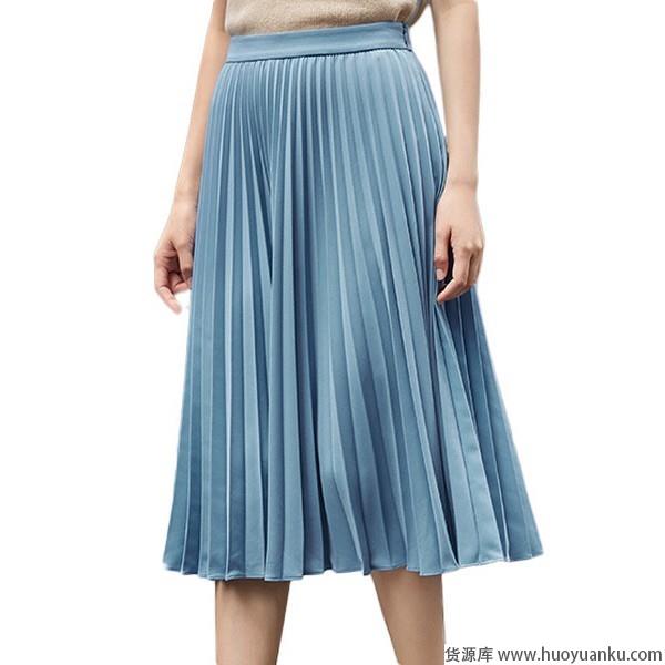 一件穿三季，纯色半身裙搭配省心-第2张图片-货源库