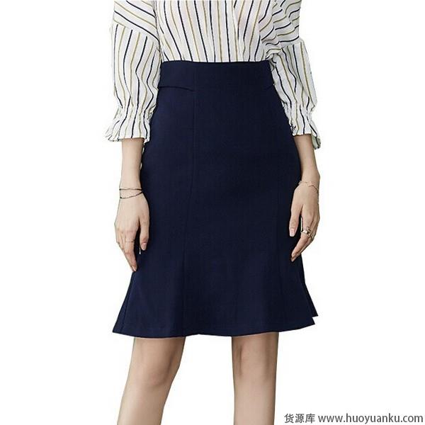一件穿三季，纯色半身裙搭配省心-第3张图片-货源库