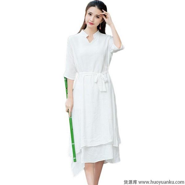 雪白少女系，翩跹连衣裙纯洁无邪