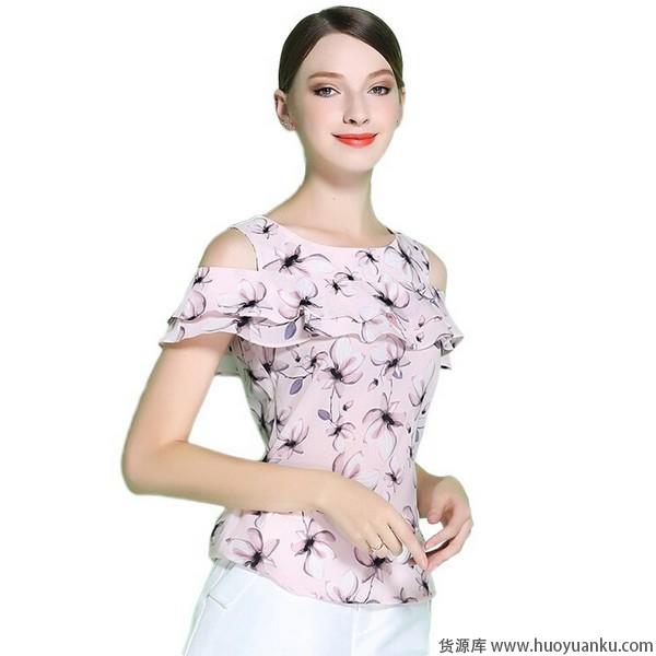 荷叶袖雪纺衫仙气满满鸾姿凤态-第3张图片-货源库