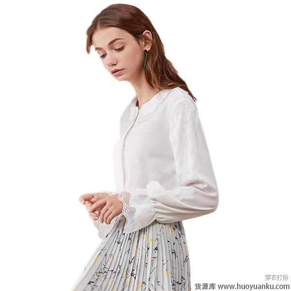 荷叶袖雪纺衫仙气满满鸾姿凤态-第5张图片-货源库