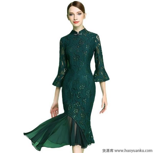 高腰连衣裙，黄金比例制造大长腿-第3张图片-货源库