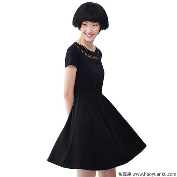 高腰连衣裙，黄金比例制造大长腿-第6张图片-货源库