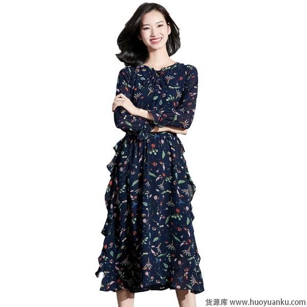 碎花连衣裙给你一个怡然自得小世界-第9张图片-货源库