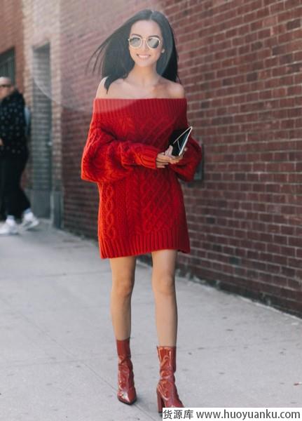 简单舒适凹造型，没有针织裙可不行-第1张图片-货源库