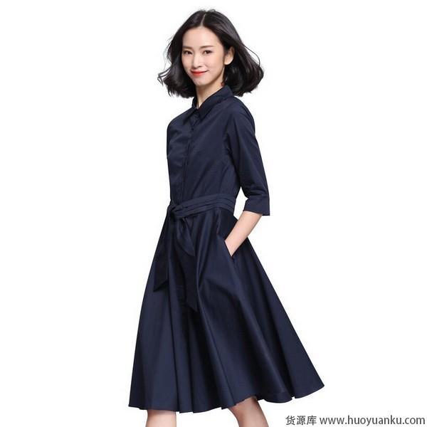 衬衫连衣裙温婉派，乖巧时髦释义淑女品格-第5张图片-货源库