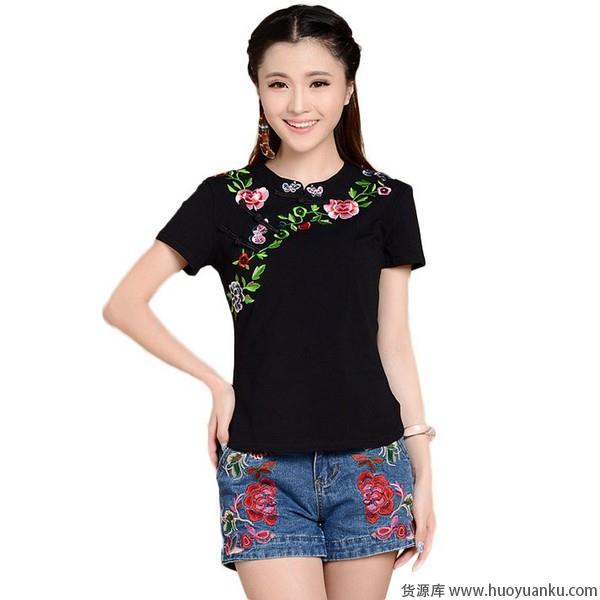 绣花T恤缤纷雅趣升级艺术品味-第7张图片-货源库