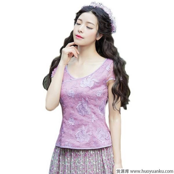 绣花T恤缤纷雅趣升级艺术品味-第8张图片-货源库