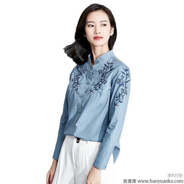 立领衬衫回味欧式复古潮-第3张图片-货源库