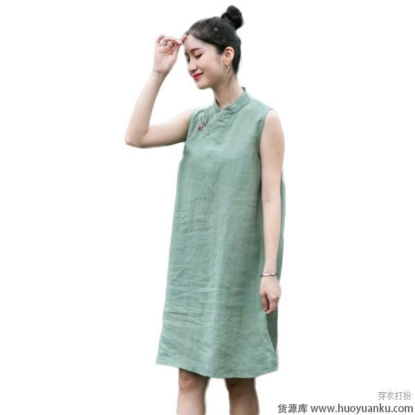冰爽解暑，浅绿色连衣裙回归清新自然-第6张图片-货源库