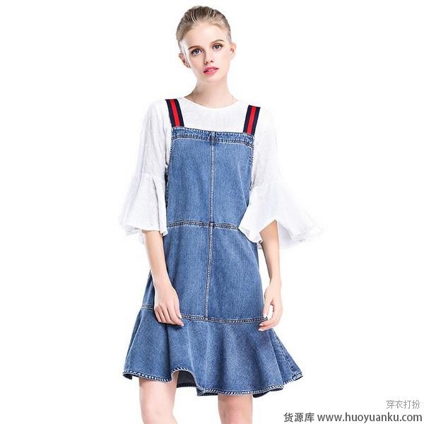 减龄实穿，牛仔裙个性出彩-第5张图片-货源库