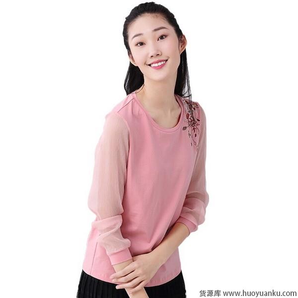 圆领雪纺衫缔造婀娜名媛范-第5张图片-货源库