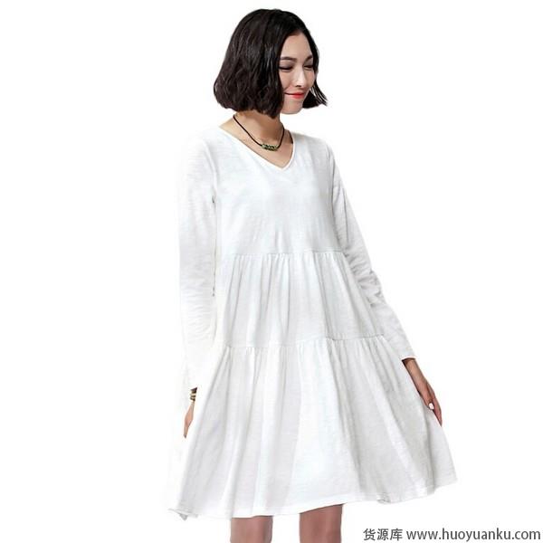 少即是多，纯色连衣裙演绎软妹风-第4张图片-货源库