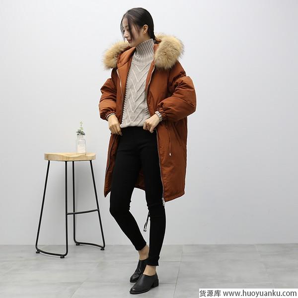 冬季养生先保暖，长款羽绒让人欲罢不能-第14张图片-货源库