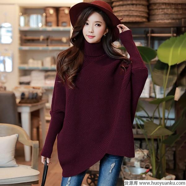 Oversize显魅力针织蝙蝠袖不能少-第8张图片-货源库