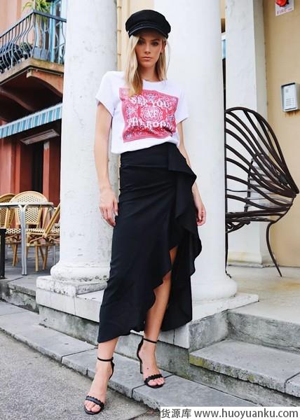 普通造型大变样，不规则半裙个性无双-第3张图片-货源库