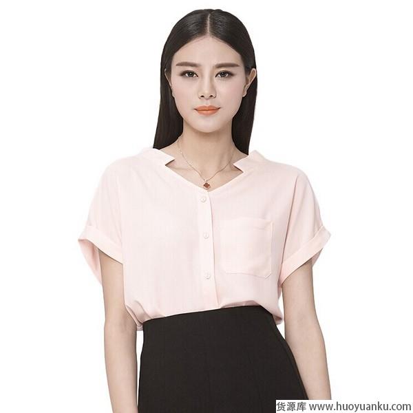 纯色雪纺衫，唯美浪漫优雅成仙-第1张图片-货源库