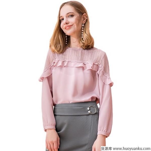 纯色雪纺衫，唯美浪漫优雅成仙-第3张图片-货源库