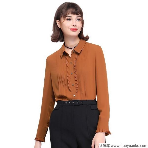 纯色雪纺衫，唯美浪漫优雅成仙-第4张图片-货源库