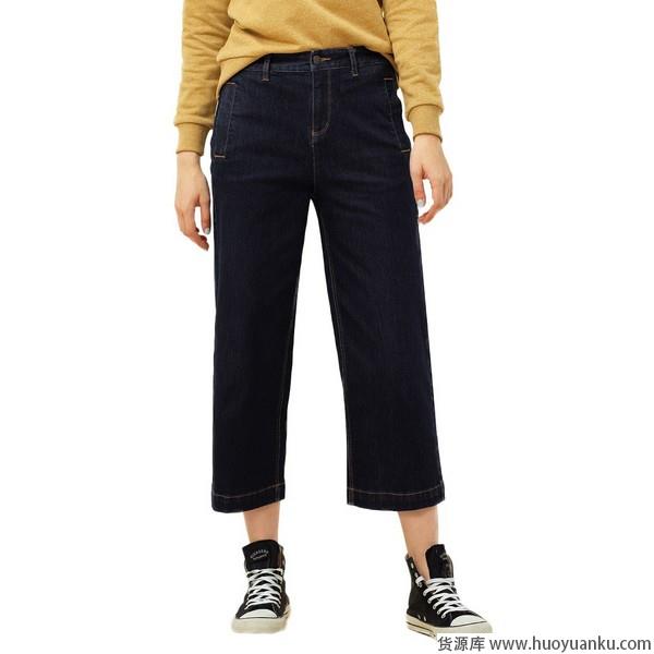 阔腿牛仔裤，显瘦无束缚-第8张图片-货源库