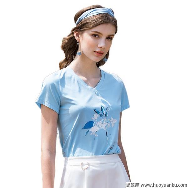 粉嫩婴儿蓝，夏日T恤氤氲冰爽味道-第6张图片-货源库