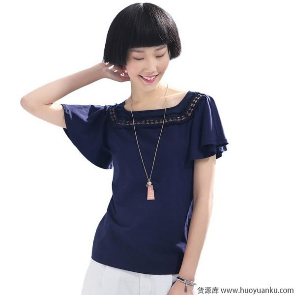 简约宫廷风，荷叶袖T恤挥别麒麟臂-第1张图片-货源库