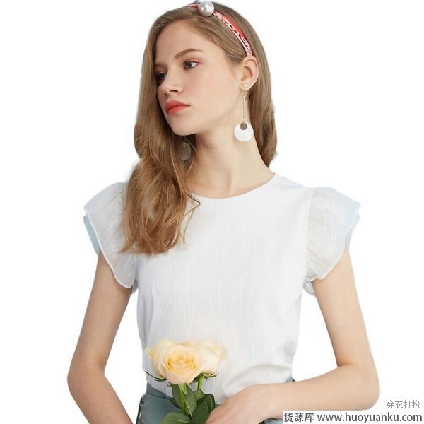 简约宫廷风，荷叶袖T恤挥别麒麟臂-第9张图片-货源库