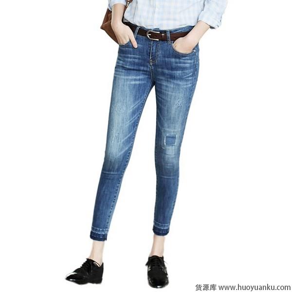 九分牛仔裤心机露脚踝挑逗性感-第2张图片-货源库
