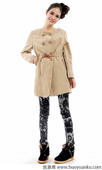 无领大衣领航秋冬时尚-第1张图片-货源库