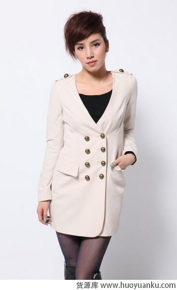 无领大衣领航秋冬时尚-第3张图片-货源库