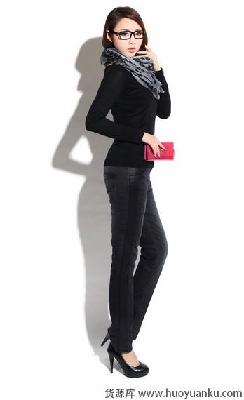 美靴搭档显瘦牛仔小脚裤-第11张图片-货源库