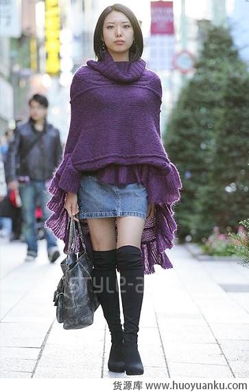 实拍日本街头斗篷装-第6张图片-货源库