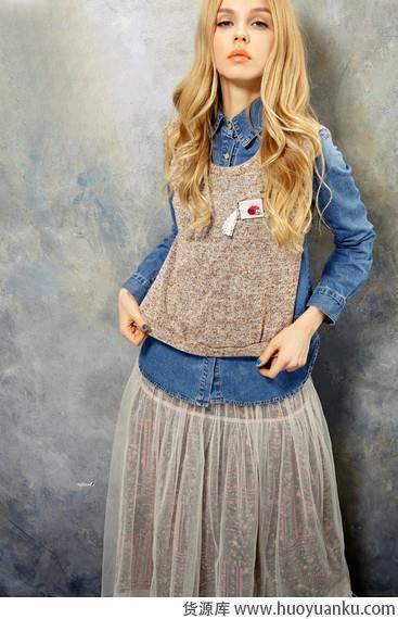 丹宁创意拯救早春混搭小清新-第5张图片-货源库