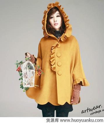 花朵造型外套给冬季以甜美-第1张图片-货源库