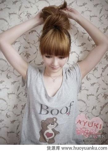 俏皮团子头DIY-第9张图片-货源库