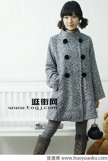 清纯秀丽的呢子大衣-第1张图片-货源库