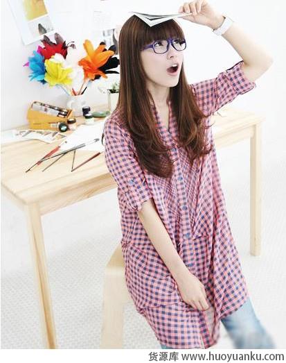 秋日清爽格子衬衫-第5张图片-货源库 秋日清爽格子衬衫-第5张图片-货源库