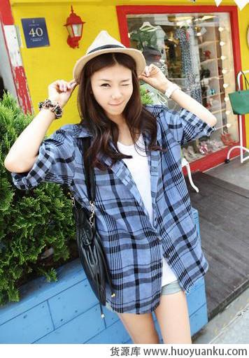 秋日清爽格子衬衫-第7张图片-货源库 秋日清爽格子衬衫-第7张图片-货源库