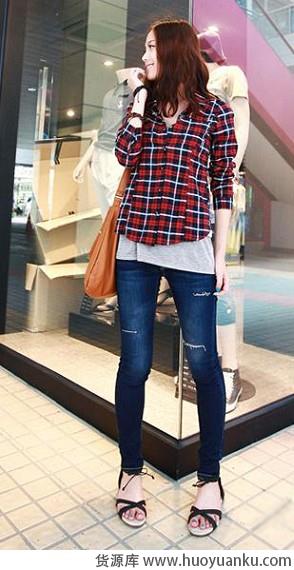 秋日清爽格子衬衫-第8张图片-货源库 秋日清爽格子衬衫-第8张图片-货源库