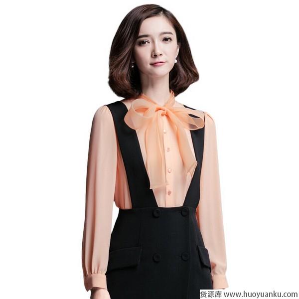 系带衬衫甜而不腻乖巧有魔力-第2张图片-货源库