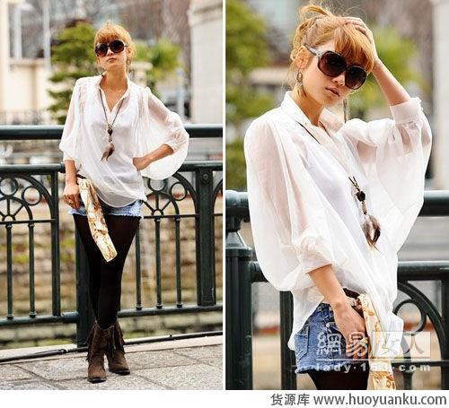 白色衬衫优雅来袭-第2张图片-货源库