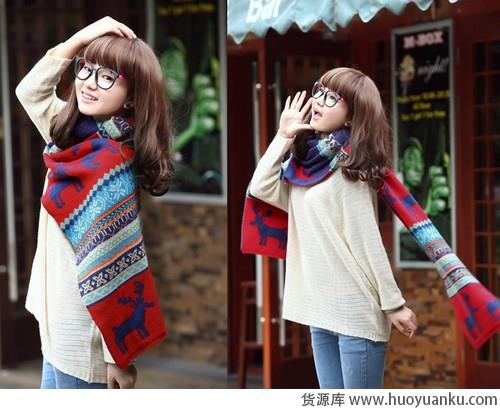 秋冬围巾系法示范-第2张图片-货源库