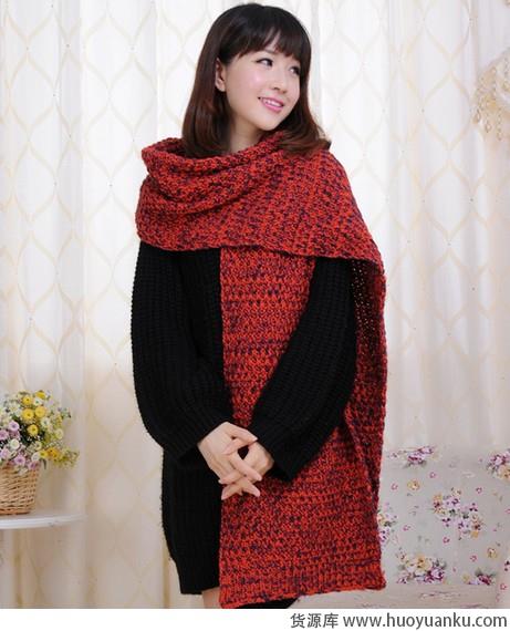 秋冬围巾系法示范-第3张图片-货源库