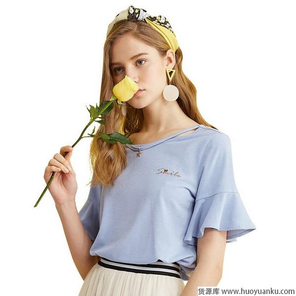 粉嫩婴儿蓝,夏日T恤氤氲冰爽味道-第3张图片-货源库 粉嫩婴儿蓝,夏日T恤氤氲冰爽味道-第3张图片-货源库