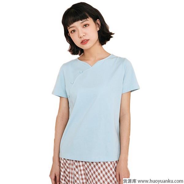 粉嫩婴儿蓝,夏日T恤氤氲冰爽味道-第5张图片-货源库 粉嫩婴儿蓝,夏日T恤氤氲冰爽味道-第5张图片-货源库