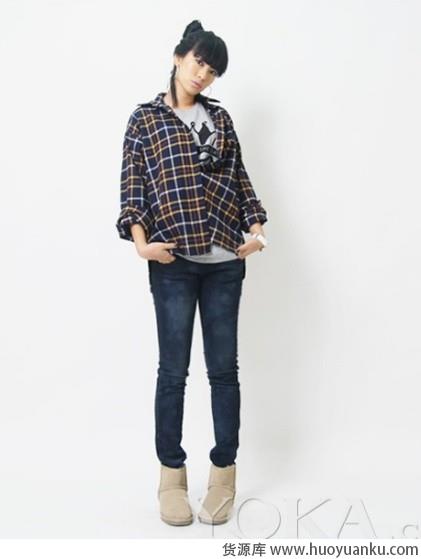 经典帅气格子衬衫-第2张图片-货源库