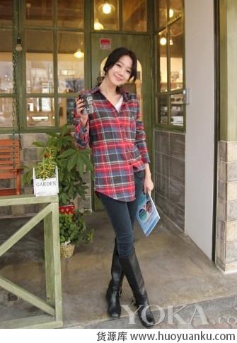 经典帅气格子衬衫-第9张图片-货源库