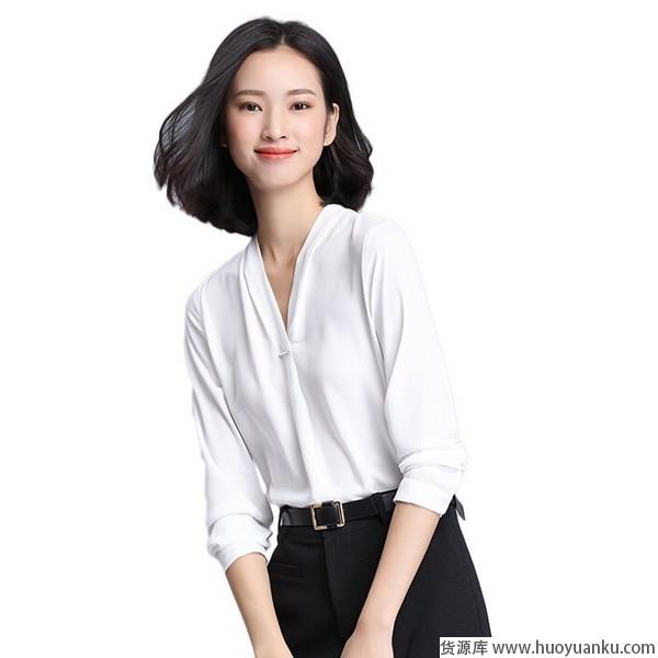 V领雪纺衫化身浪漫瘦仙女-第2张图片-货源库