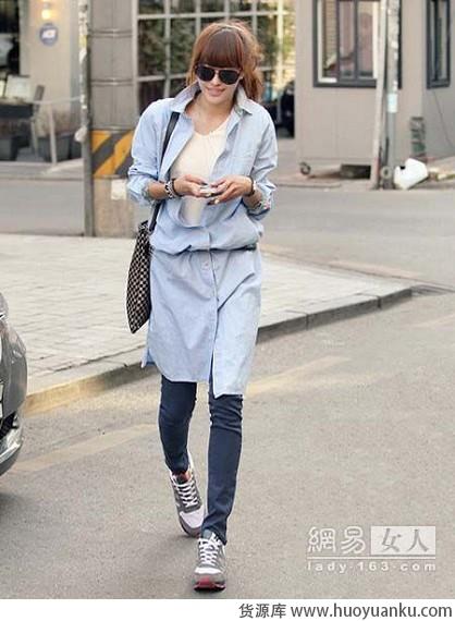 韩妞示范衬衫百变搭-第4张图片-货源库 韩妞示范衬衫百变搭-第4张图片-货源库