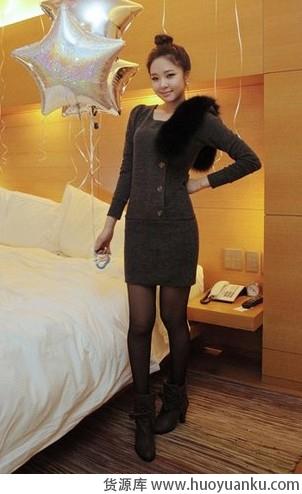 文雅迷人针织裙-第2张图片-货源库